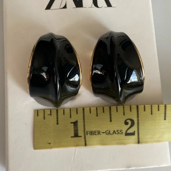 NWT Zara Resin Hoop Earrings - Picture 12 of 12